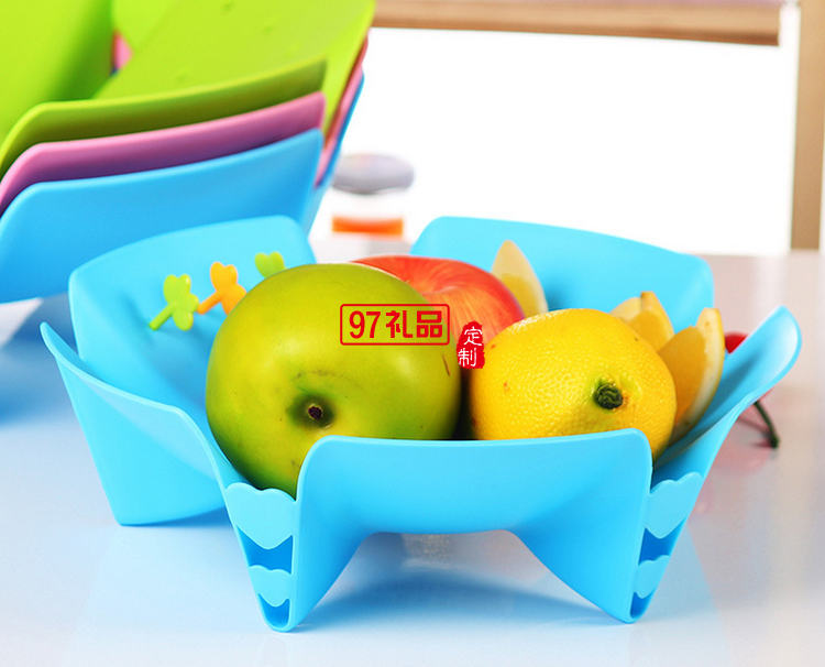 花朵型創意時尚愛心水果盤活動小禮品定制