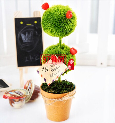 幸福樹形便簽 創意名片辦公室座桌面擺件定制公司廣告禮品