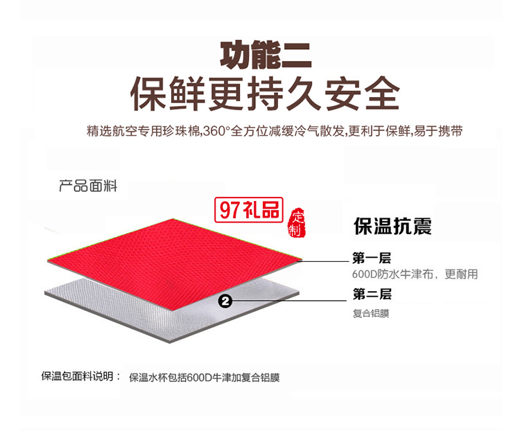 環保時尚耐用戶外騎行釣魚水杯保溫包禮品杯子定制