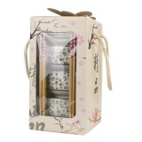 陶瓷豎款4碗筷套裝商務活動禮品logo定制結婚回禮公司活動禮品