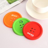 創意家居生活用品 圓形硅膠杯墊 可愛紐扣杯墊 隔熱墊