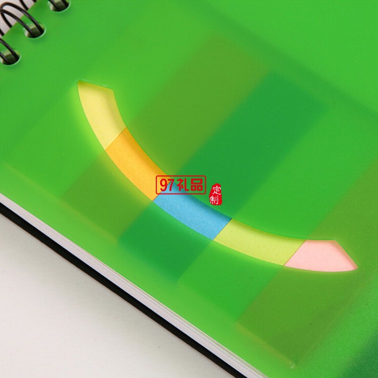 時尚優質塑料封面記事通知留言便簽本