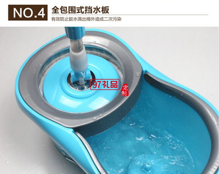 定制家居禮品  不銹鋼雙驅動好神拖 家用手壓旋轉拖把桶