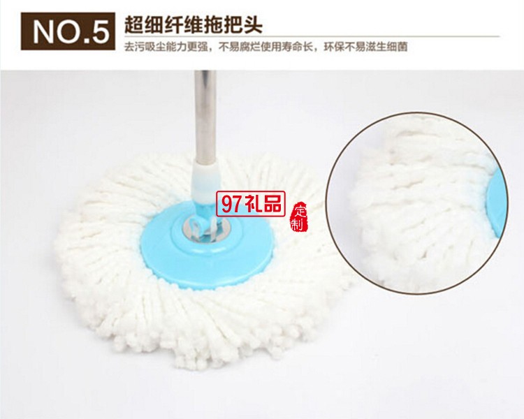 定制家居禮品  不銹鋼雙驅動好神拖 家用手壓旋轉拖把桶