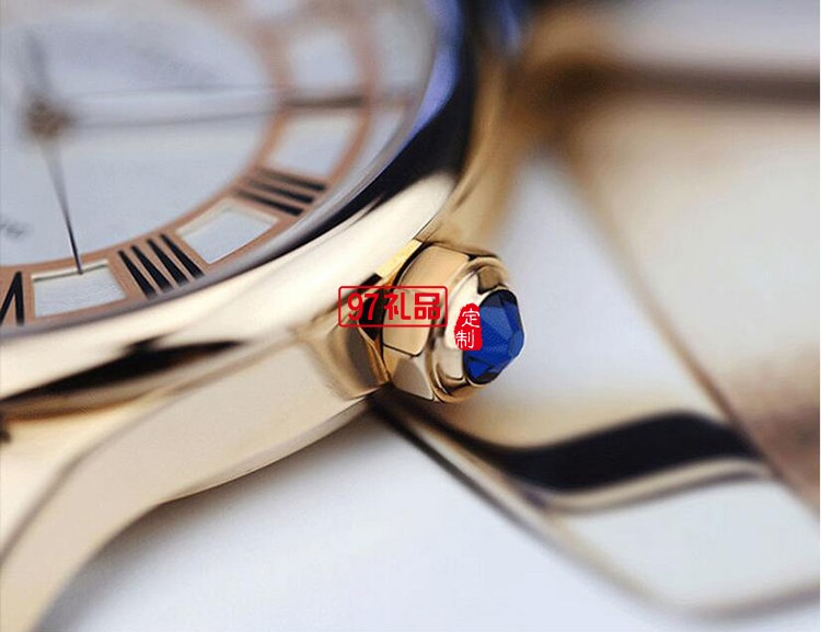 中國銀行商務禮品定制 機械男士真皮手表