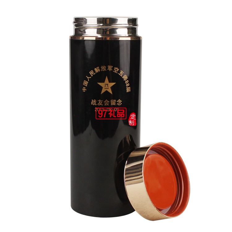 新款商務不倒杯 真空杯 保溫杯 車載杯 解放軍紀念品定制