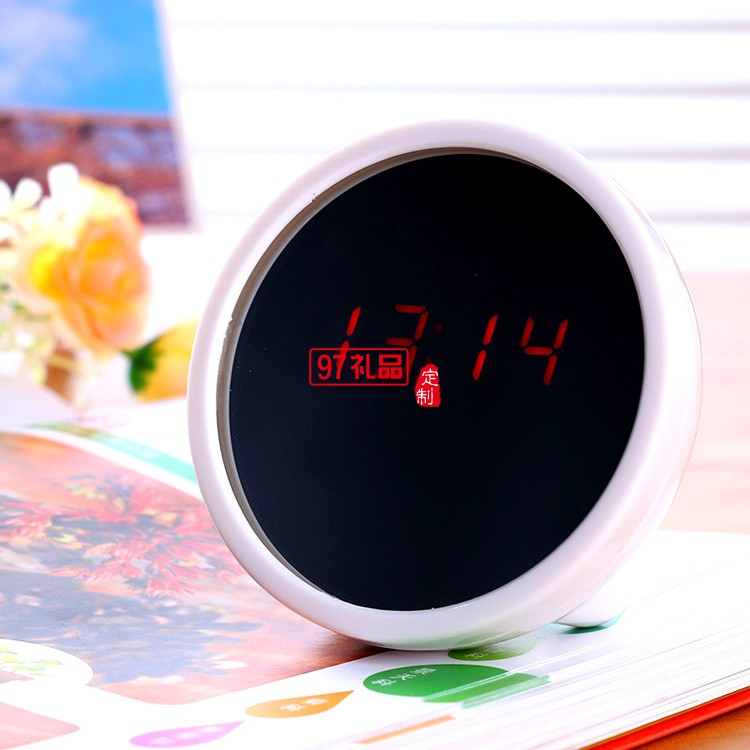 創意廣告促銷禮品美人鏡子時計