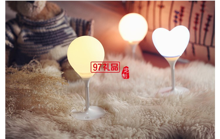 創意硅膠小臺燈氣球燈床頭燈小夜燈定制公司廣告禮品