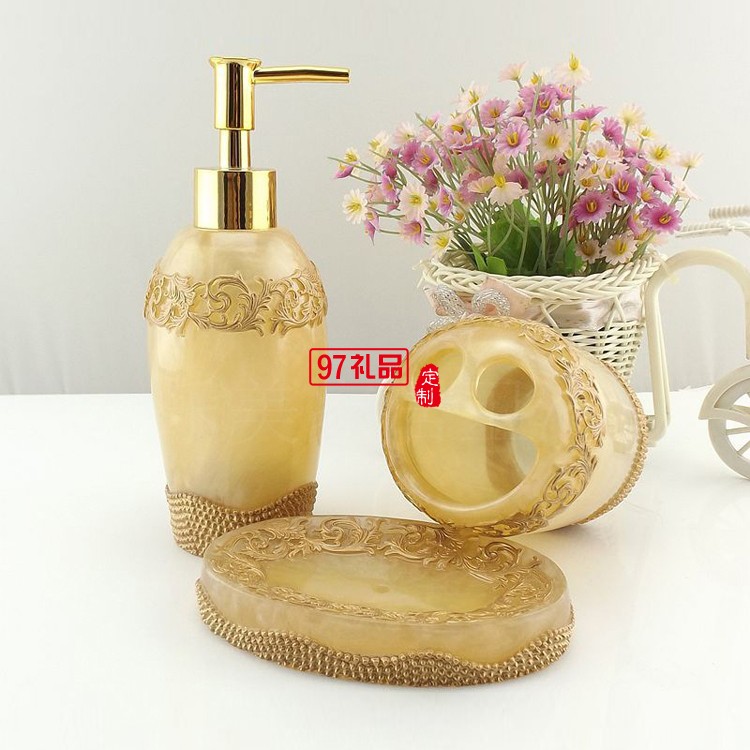 歐式樹脂衛浴五件套酒店用品套件