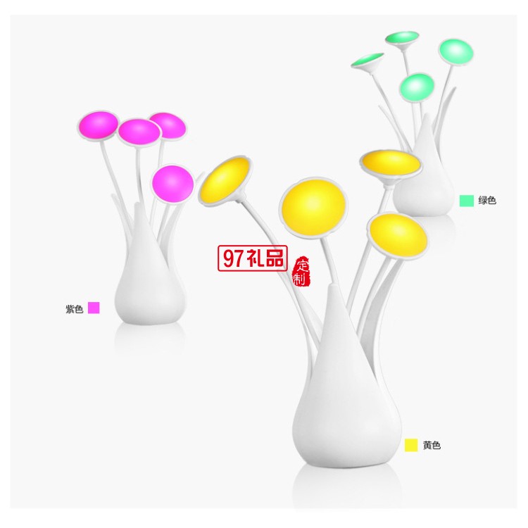 創意USB花瓶燈 小夜燈 氛圍燈 可印LOGO