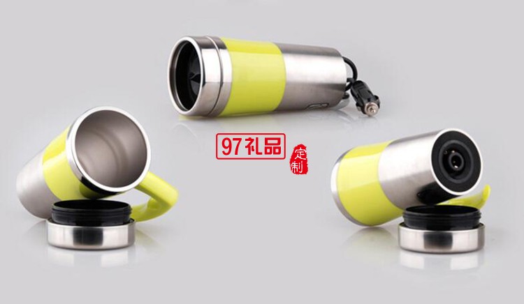 山丹農(nóng)村信用社定制  車(chē)載電熱水杯 車(chē)用加熱杯