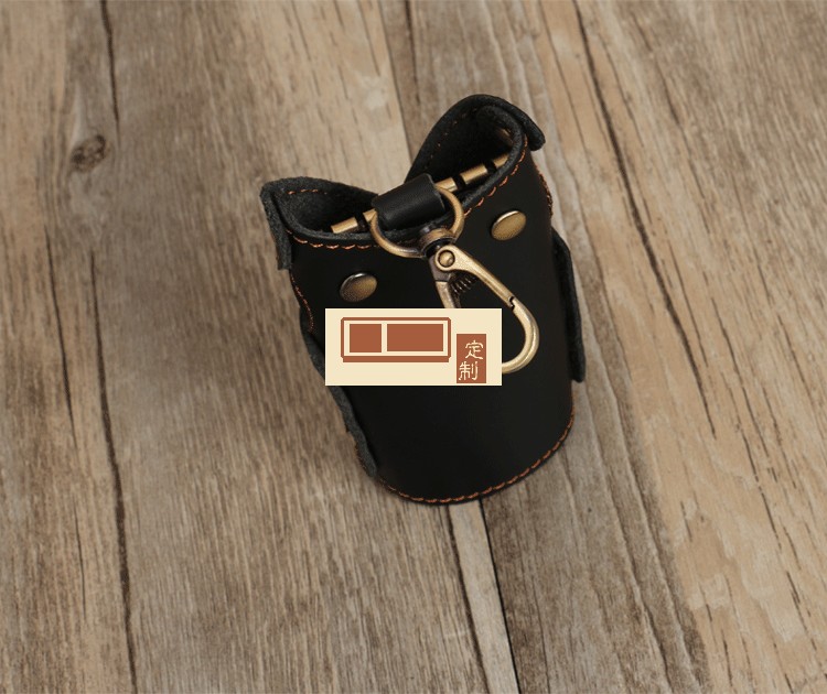 創意個性鑰匙扣原創頭層牛皮腰掛鎖匙包