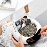 桌面創意懶人垃圾桶塑料雙層客廳臥室可置手機果盤瓜子盤