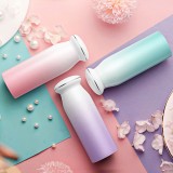 貝殼便攜保溫杯 女士不銹鋼直身水杯  創意保溫杯