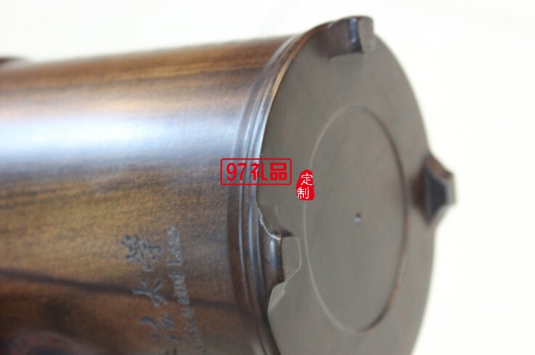 學校慶典商務禮品 紅木筆筒 河南財經政治大學定制案例