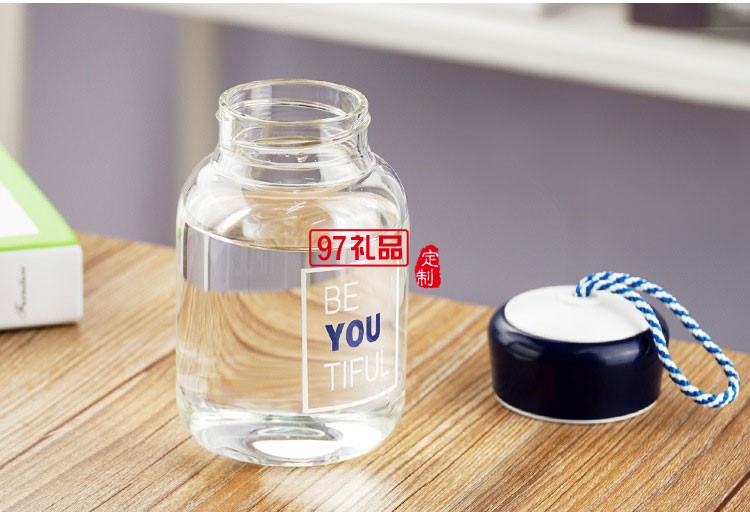 創意玻璃杯 韓版簡約便攜隨水杯 禮品杯