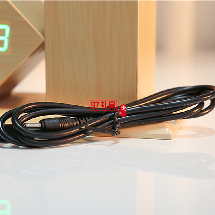 聲控鬧鐘LED木鐘創(chuàng)意筆筒時(shí)尚禮品中國(guó)銀行定制可定制logo