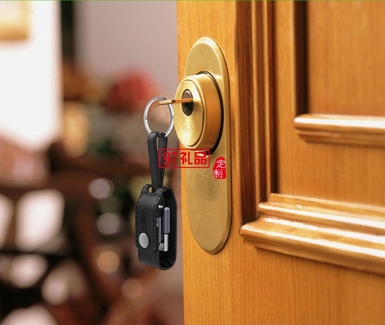 蘋果MFI真牛皮數據線 iPhone7/6s便攜充電線鑰匙扣短線