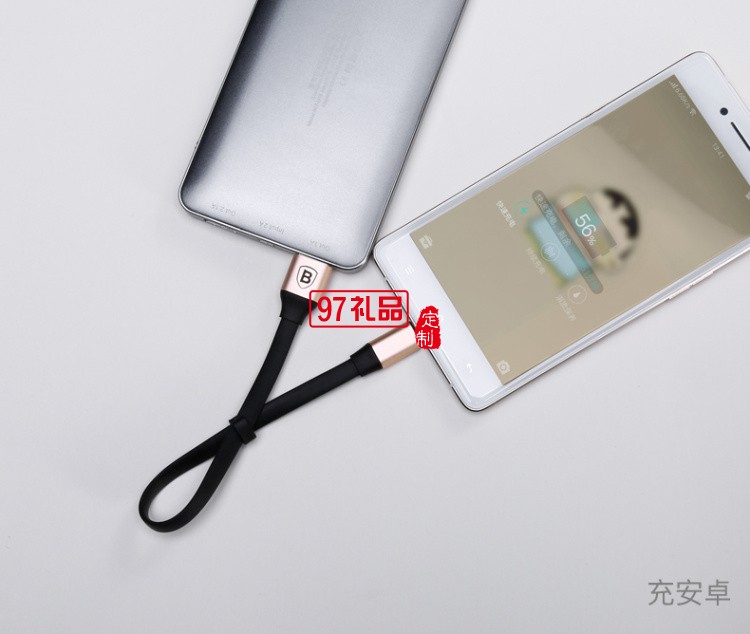 倍思 簡捷 二合一便攜款數據線（安卓 iOS）23CM