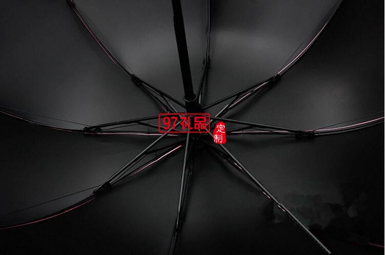 小黑傘 黑膠遇水開花晴雨傘 折疊雨傘戶外三折廣告傘 可定制logo