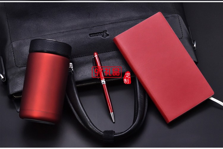高檔商務保溫杯、筆、筆記本套裝