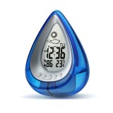 創(chuàng)意環(huán)保水動(dòng)力發(fā)電水能鐘 水滴型天氣預(yù)報(bào)時(shí)鐘 desk clock