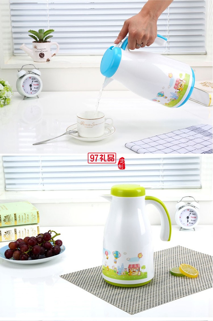  新款大容量歐式咖啡壺 家用保溫壺熱水瓶玻璃內膽真空保溫瓶