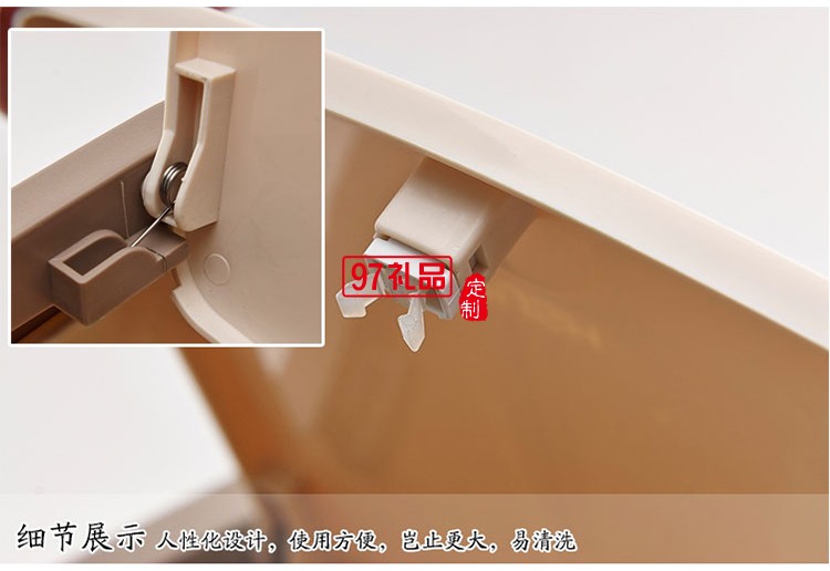 中國銀行定制創意翻蓋垃圾桶家用客廳衛生桶可定制logo