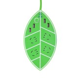 萬達定制創意USB智能插排樹葉拖線插座定制公司廣告禮品