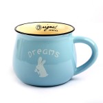 日式復古創意陶瓷杯 水杯馬克杯大肚杯子 牛奶早餐杯