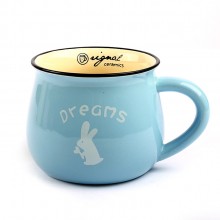 日式復古創意陶瓷杯 水杯馬克杯大肚杯子 牛奶早餐杯