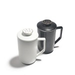 定窯陶瓷馬克杯過濾帶蓋陶瓷茶杯創意杯子
