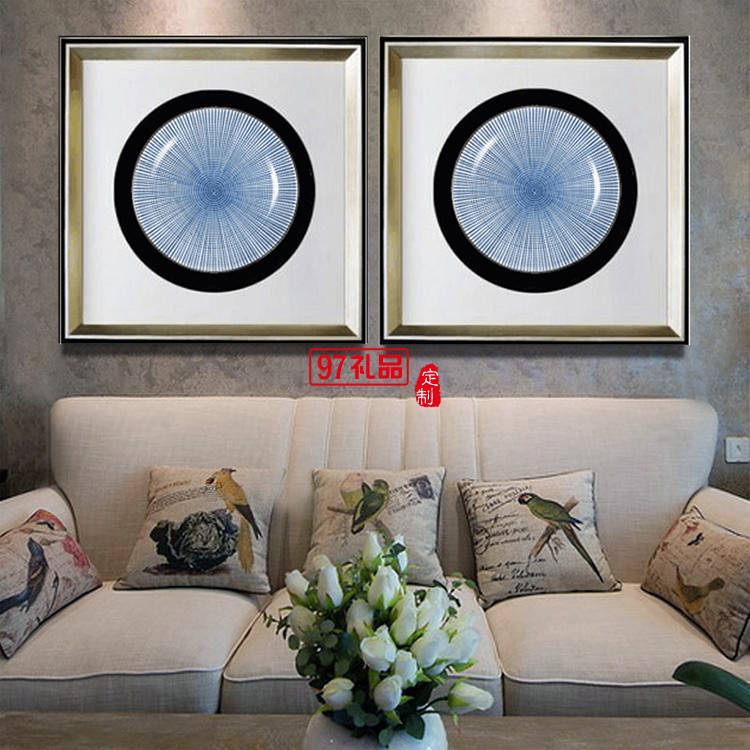 新款中式客廳沙發墻飾裝飾畫