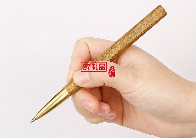 紅木簽字筆 金屬中性筆寶珠筆 匠心之筆商務創意禮品定制刻字logo 