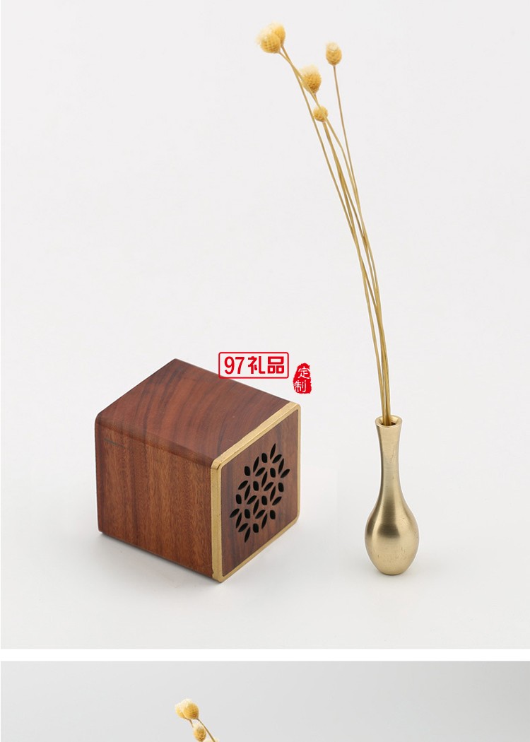 紅木質鏤空音響 無線插卡戶外便捷音響室內家用車載音樂機