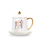 高檔白瓷辦公杯 企業禮品定制水杯 文創衍生品杯子 博物館衍生品