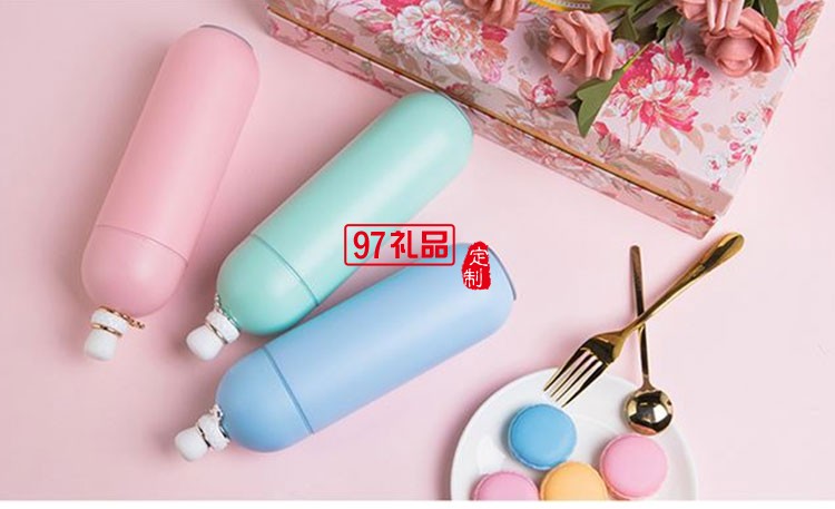 馬卡龍新年情人節禮品保溫杯可定制logo禮品杯子定制