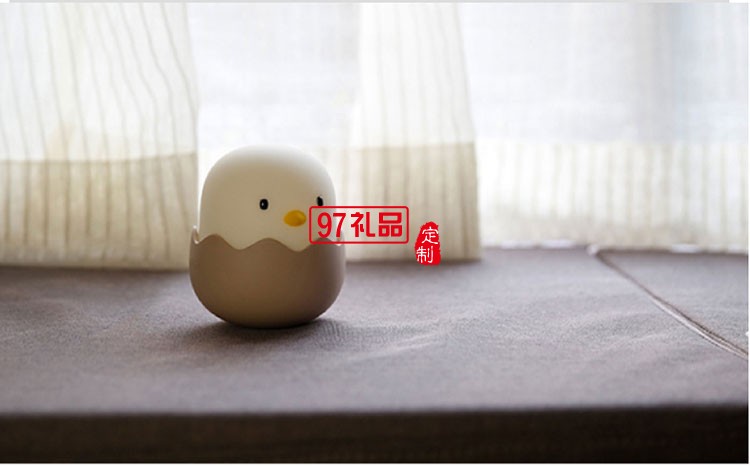 蛋殼雞硅膠拍拍小夜燈可愛創意公司廣告禮品定制