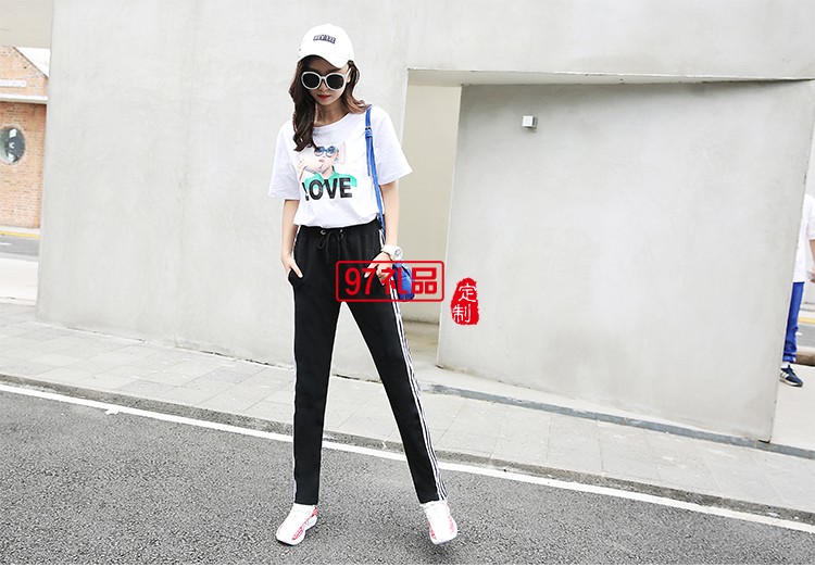 薄款長褲黑色闊腿褲夏季薄款休閑直筒長褲企業禮品定制