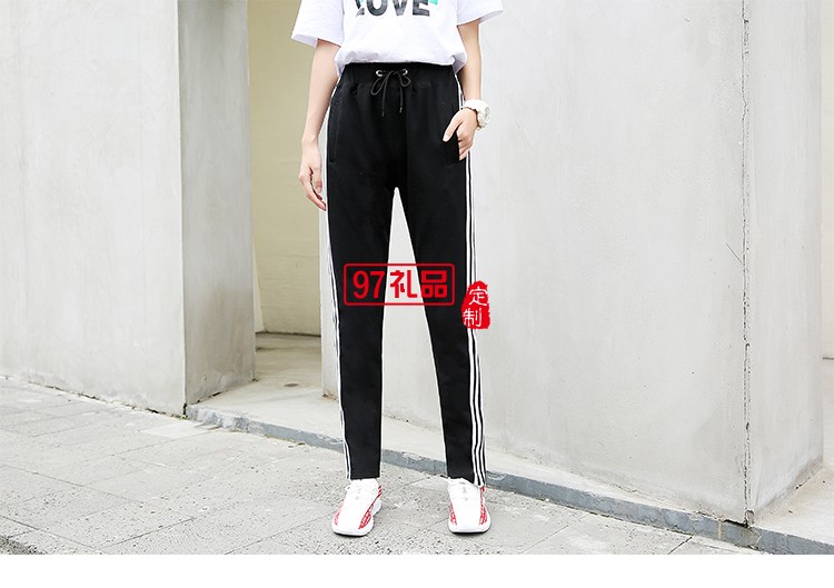 薄款長褲黑色闊腿褲夏季薄款休閑直筒長褲企業禮品定制