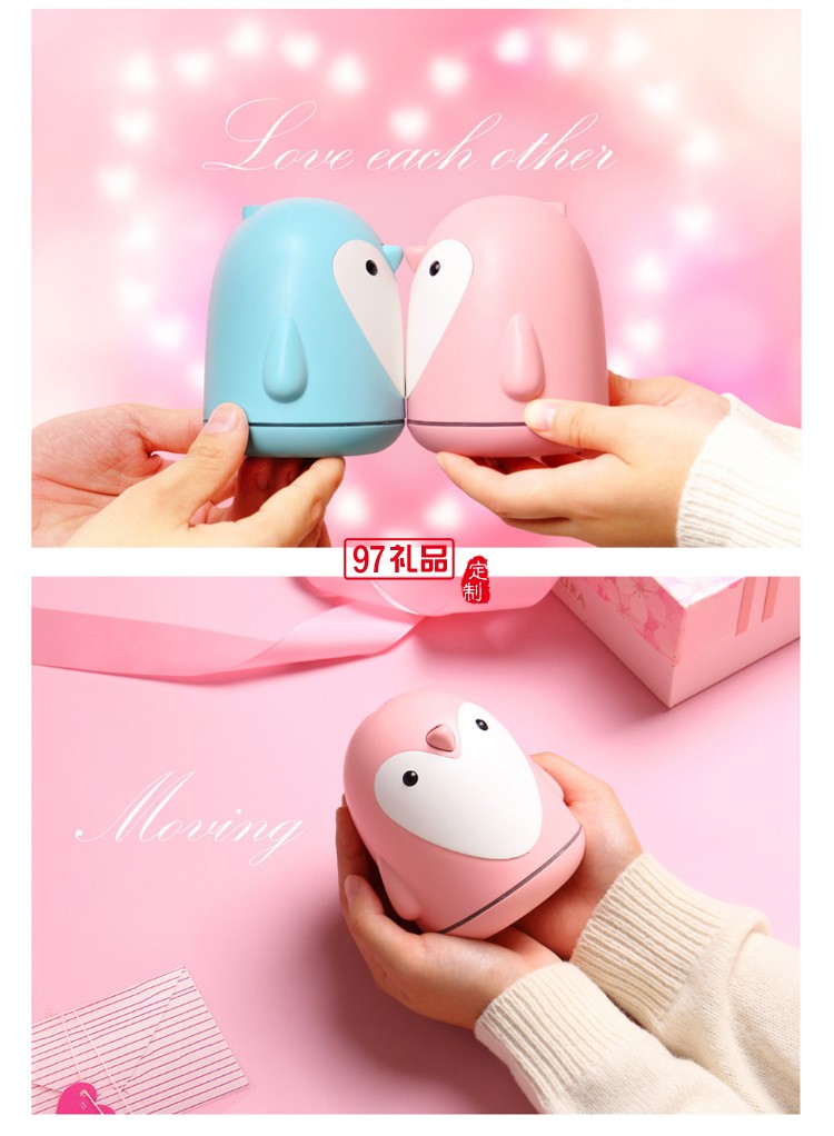 企鵝香薰夜燈加濕器 車載卡通送朋友空氣凈化USB外貿三合一禮品定制