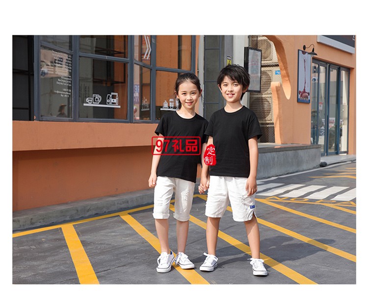 圓領兒童款可定制logo定制Polo杉員工服飾廣告衫印LOGO公司禮品