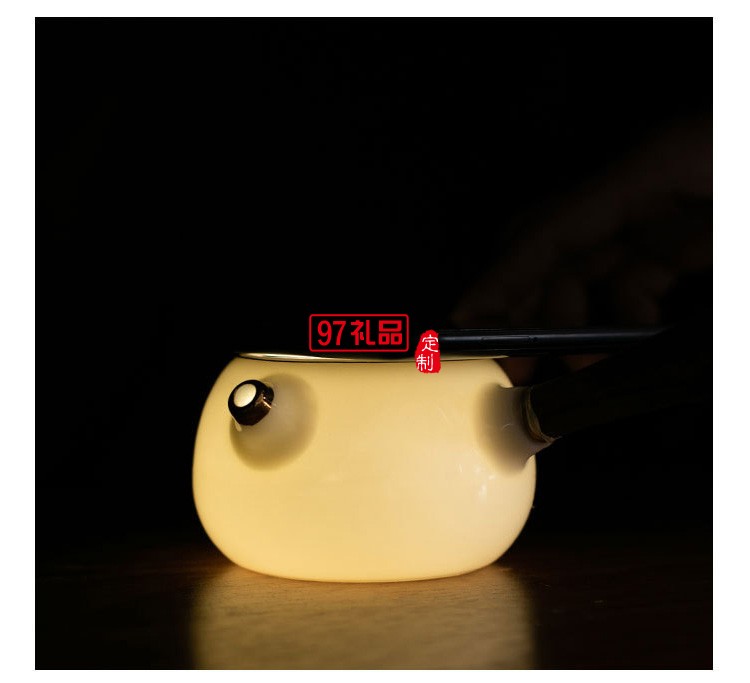 高檔白羊脂玉陶瓷茶具商務送禮客戶回饋房地產禮品  可定制logo 