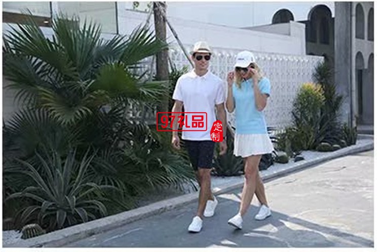 夏季暢銷款經典款翻領T恤工作服定制LOGO定制