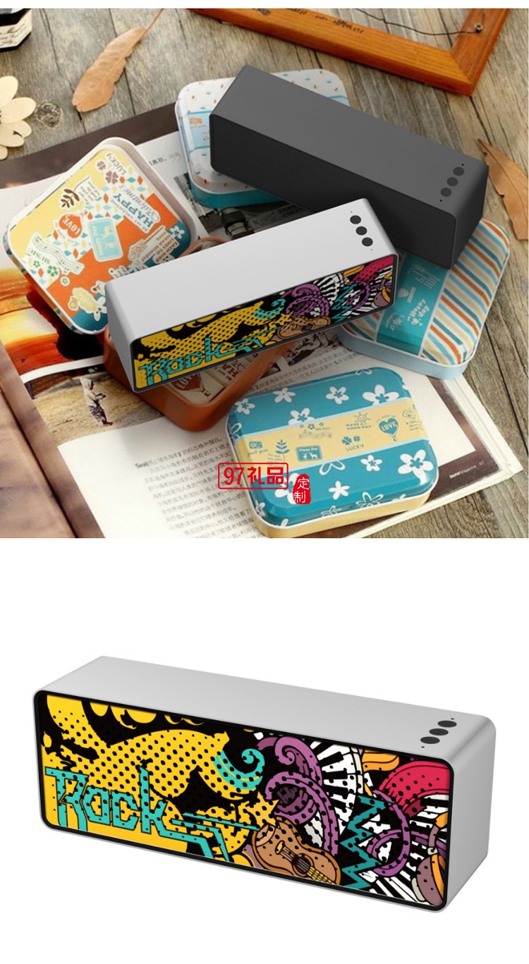 創意迷你無線電腦插卡涂鴉彩繪爆款重低音炮