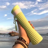 硅膠可折疊水杯創意小蠻腰造型運動水杯