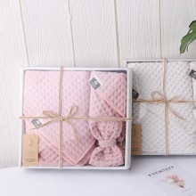 抖音網紅超細纖維禮盒套裝毛巾巾浴巾發帶三合一 可定制logo