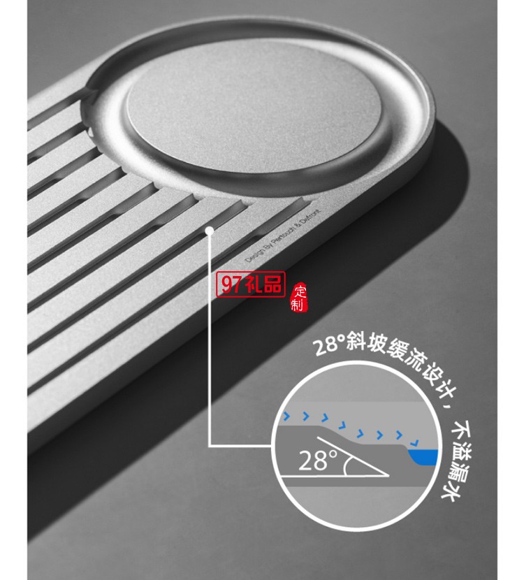 小燈塔功夫茶具套裝鋁茶盤(pán)家用客廳辦公室會(huì)客陶瓷茶杯送禮