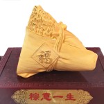 寓意一生金  端午節絨沙金粽紀念禮品擺件