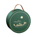 新款綠色粽子包裝盒現貨酒店商務禮盒端午節禮品盒手提盒包裝廠家